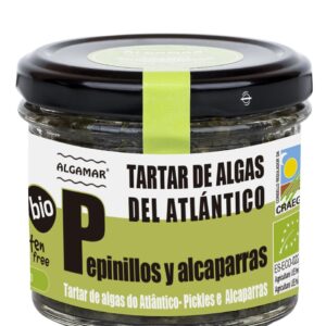 Tártar de algas con pepinillos y alcaparras